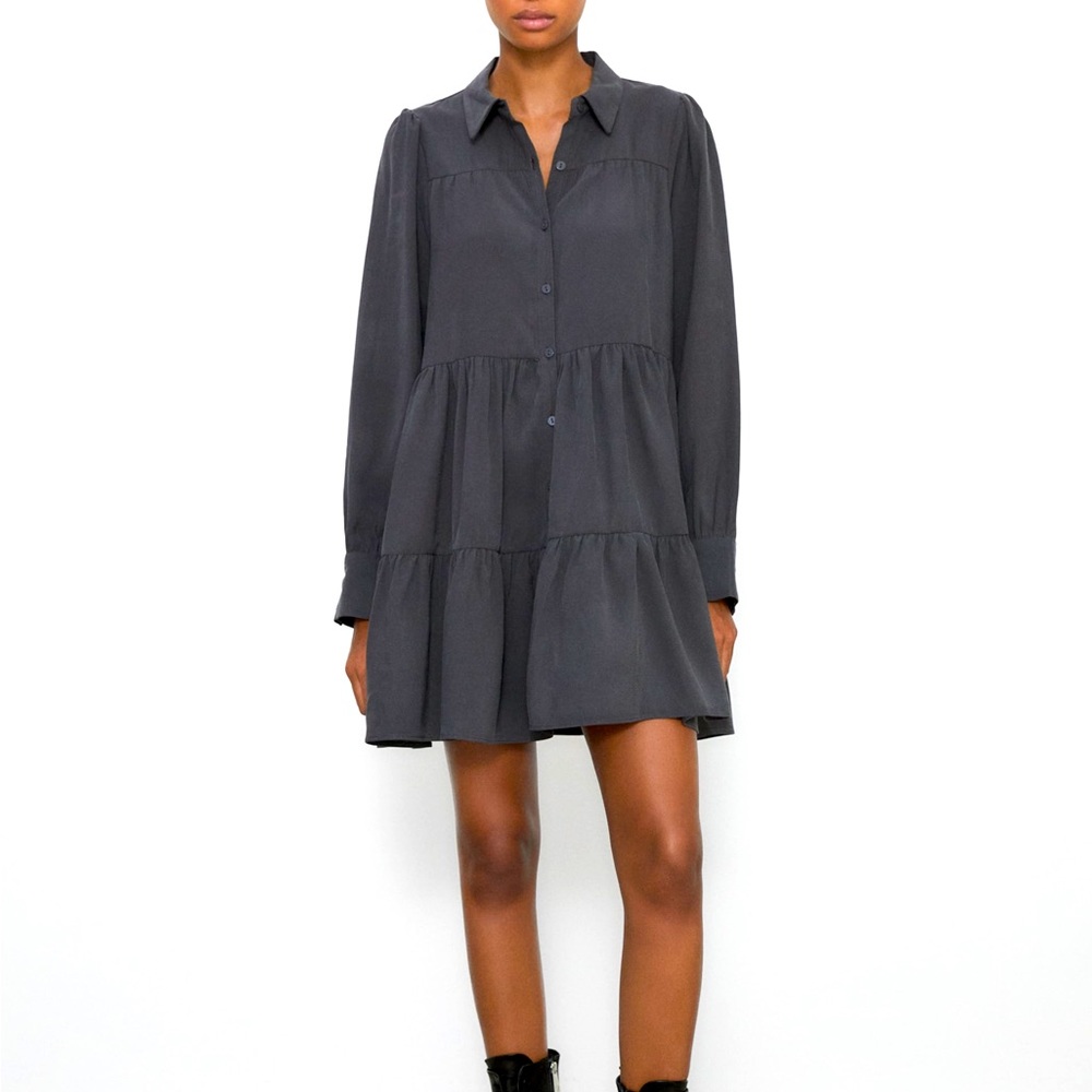 ZARA | Tiered Shirtdress NWT